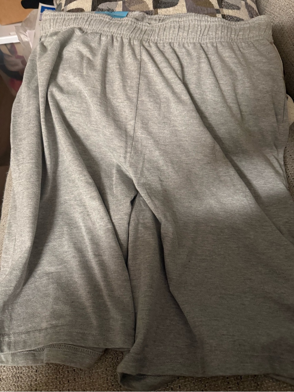 Men's Performance Gray Athletic Shorts with Elastic Waist